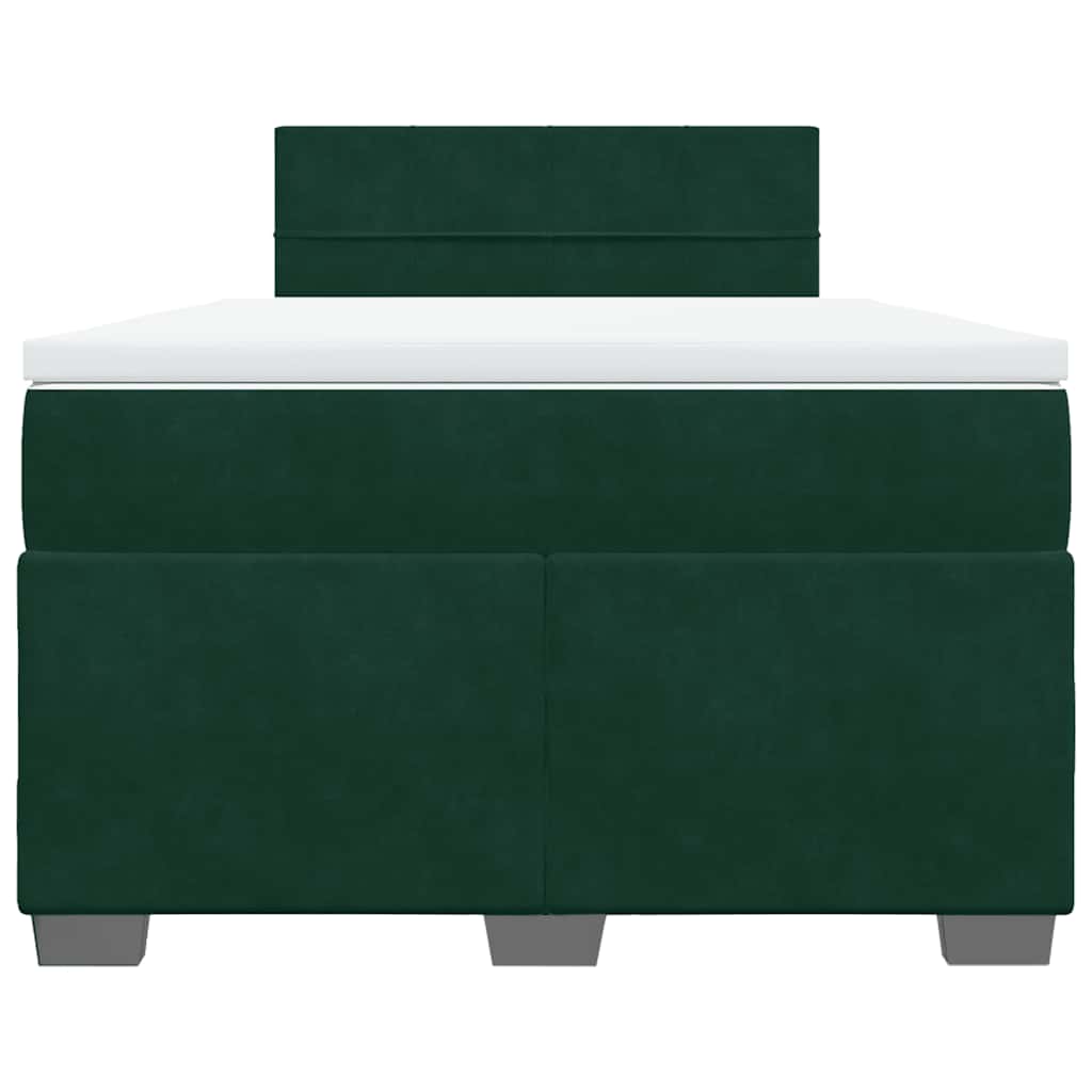 Sommier à lattes de lit avec matelas vert foncé 120x190 cm - XIOS