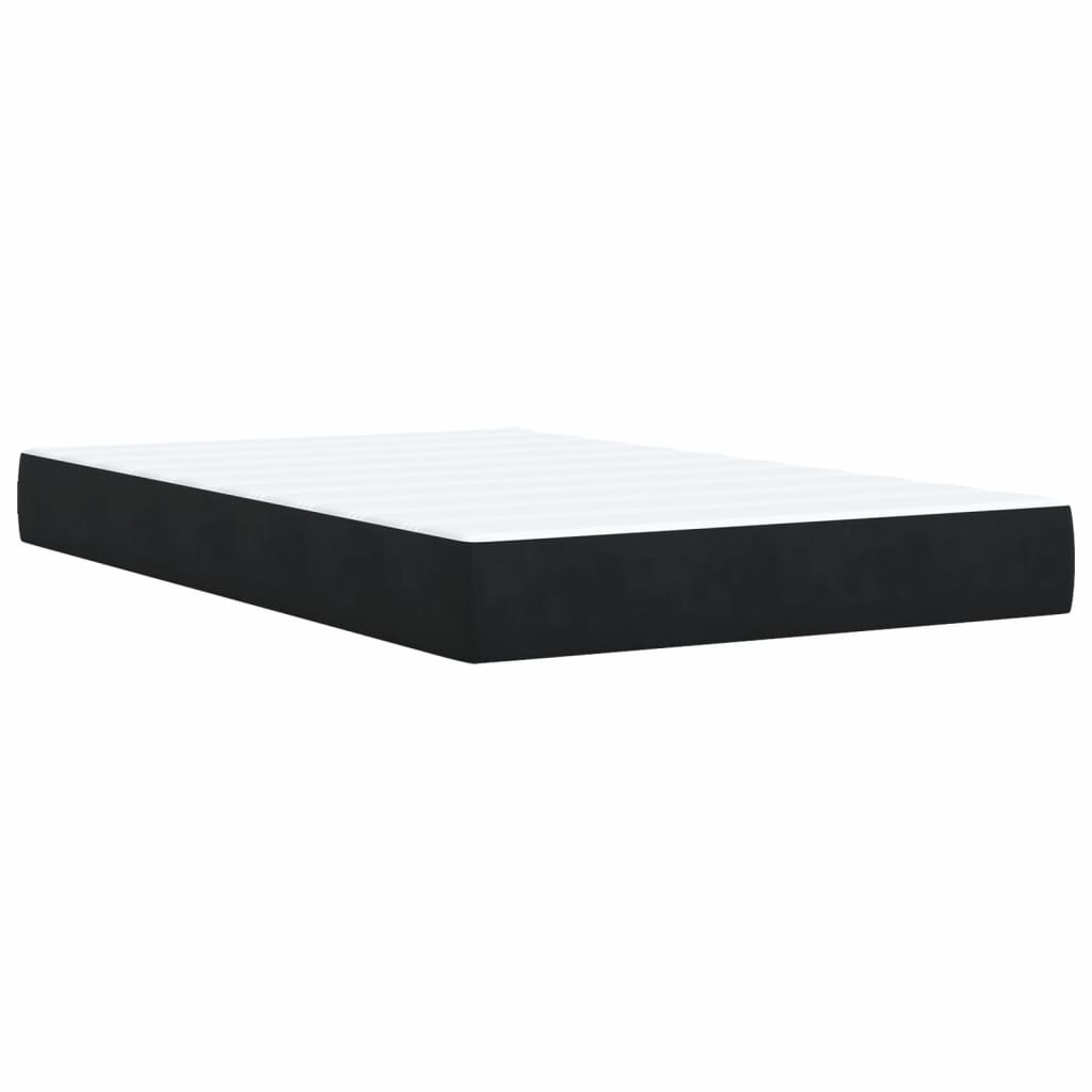 Sommier à lattes de lit avec matelas noir 120x190 cm velours - XIOS