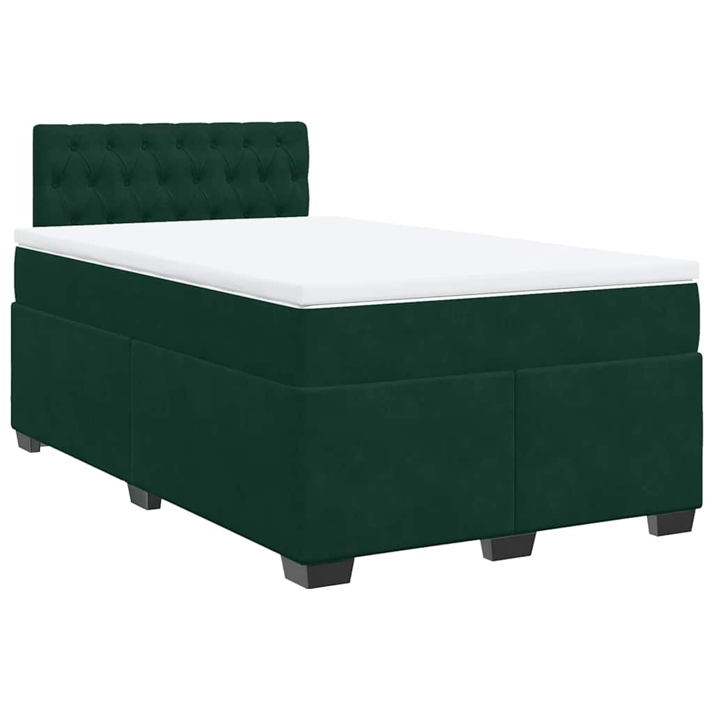 Sommier à lattes de lit avec matelas vert foncé 120x190 cm - XIOS
