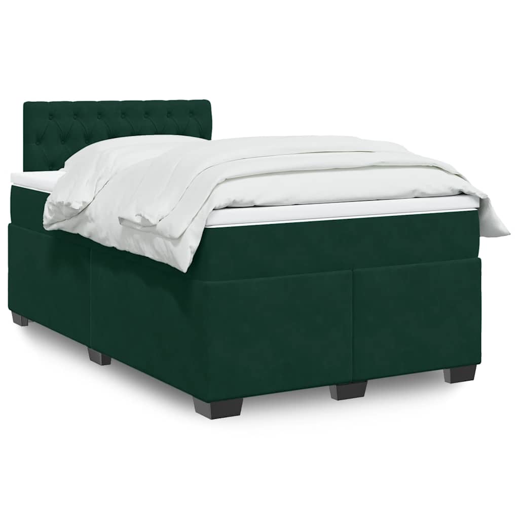 Sommier à lattes de lit avec matelas vert foncé 120x190 cm - XIOS