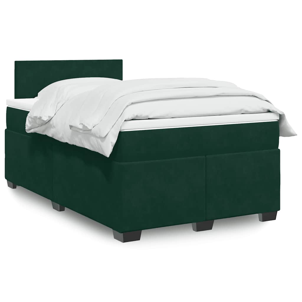 Sommier à lattes de lit et matelas Vert foncé 120x200cm Velours - XIOS