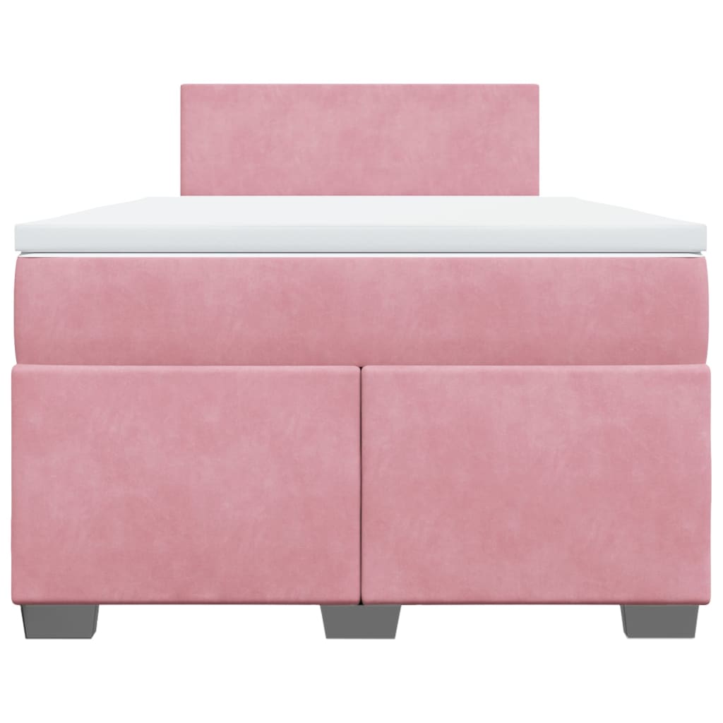 Sommier à lattes de lit avec matelas Rose 120x200 cm Velours - XIOS