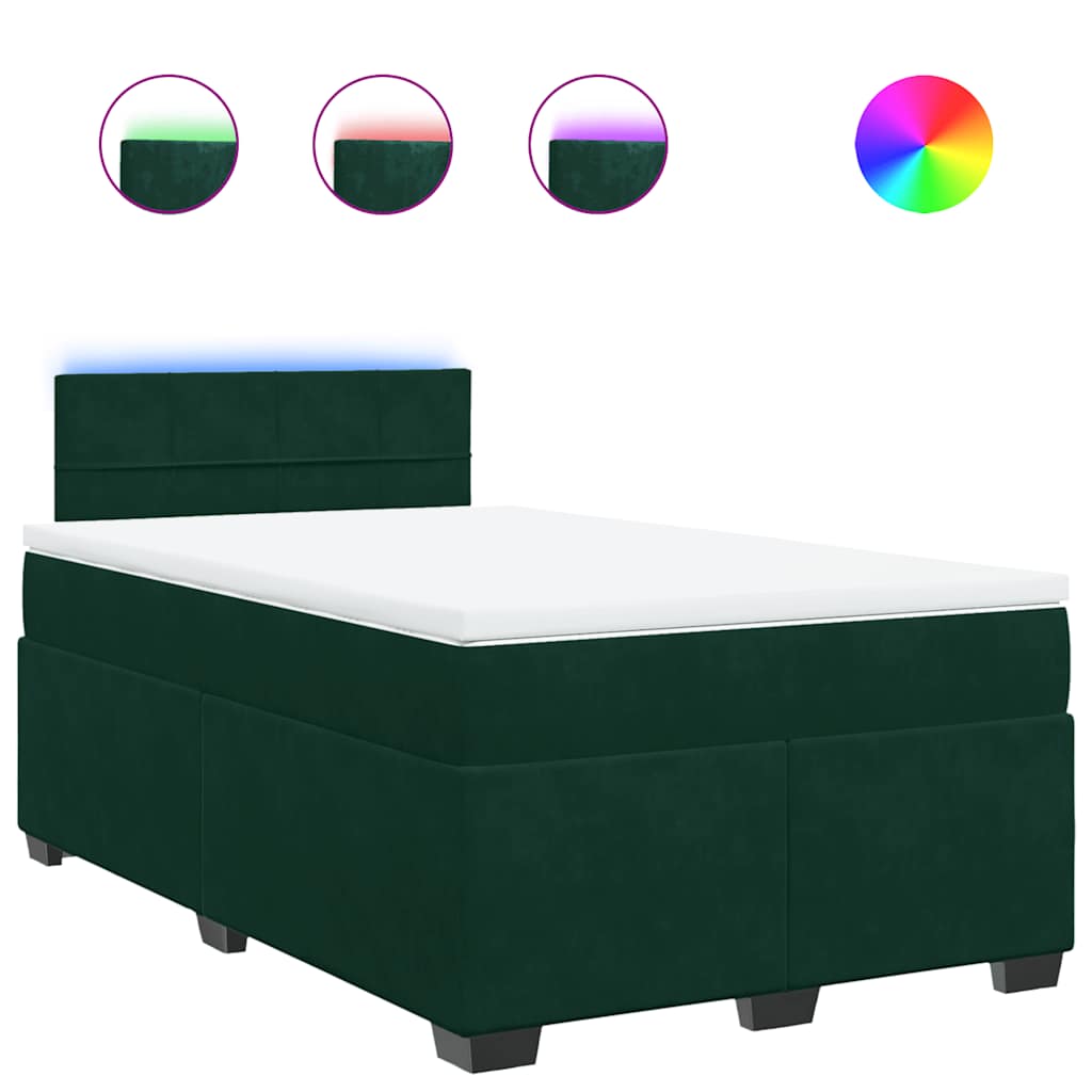 Sommier à lattes de lit et matelas Vert foncé 120x200cm Velours - XIOS