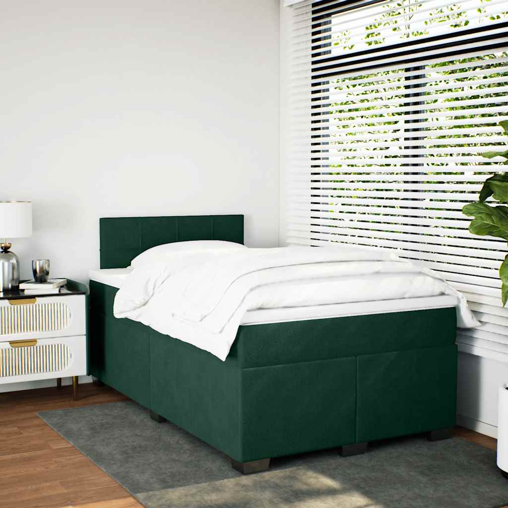 Sommier à lattes de lit et matelas Vert foncé 120x200cm Velours - XIOS