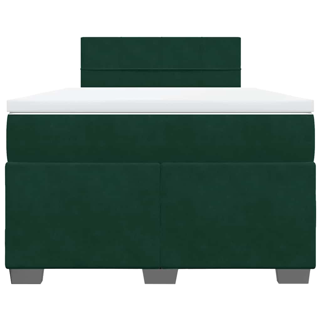 Sommier à lattes de lit et matelas Vert foncé 120x200cm Velours - XIOS