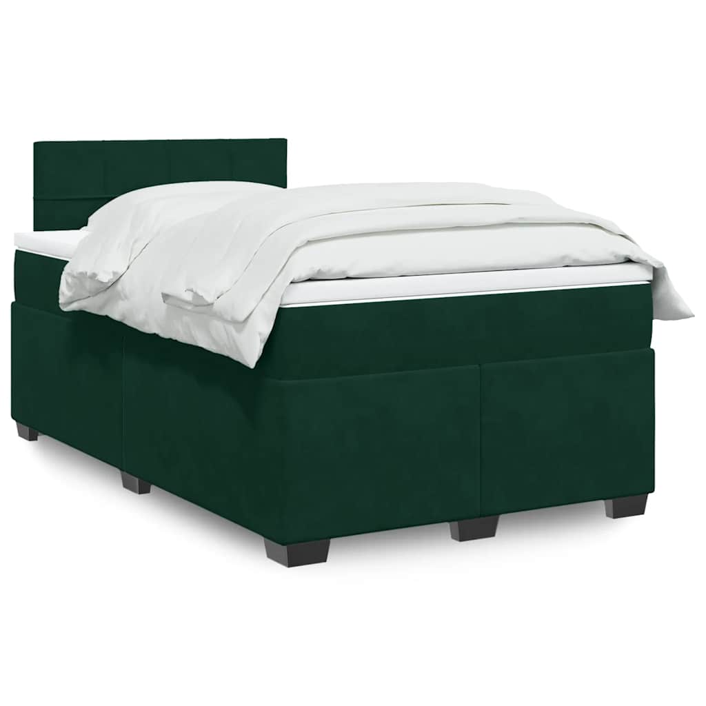 Sommier à lattes de lit et matelas Vert foncé 120x200cm Velours - XIOS