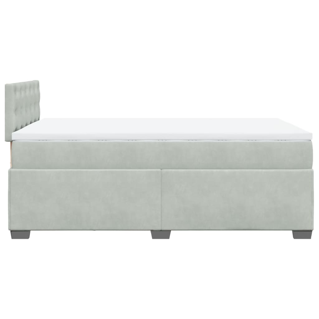 Sommier à lattes de lit et matelas Gris clair 120x200cm Velours - XIOS