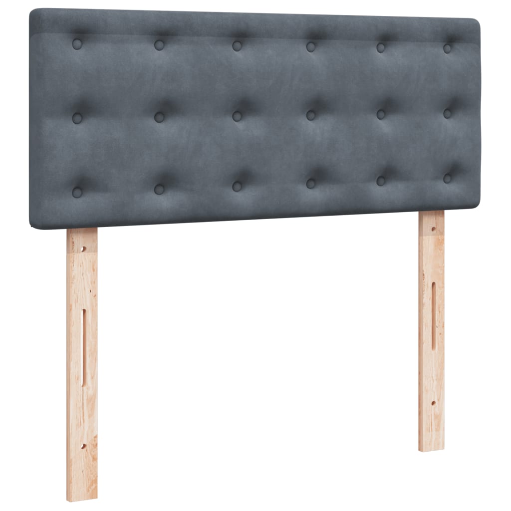 Sommier à lattes de lit et matelas Gris foncé 120x200cm Velours - XIOS