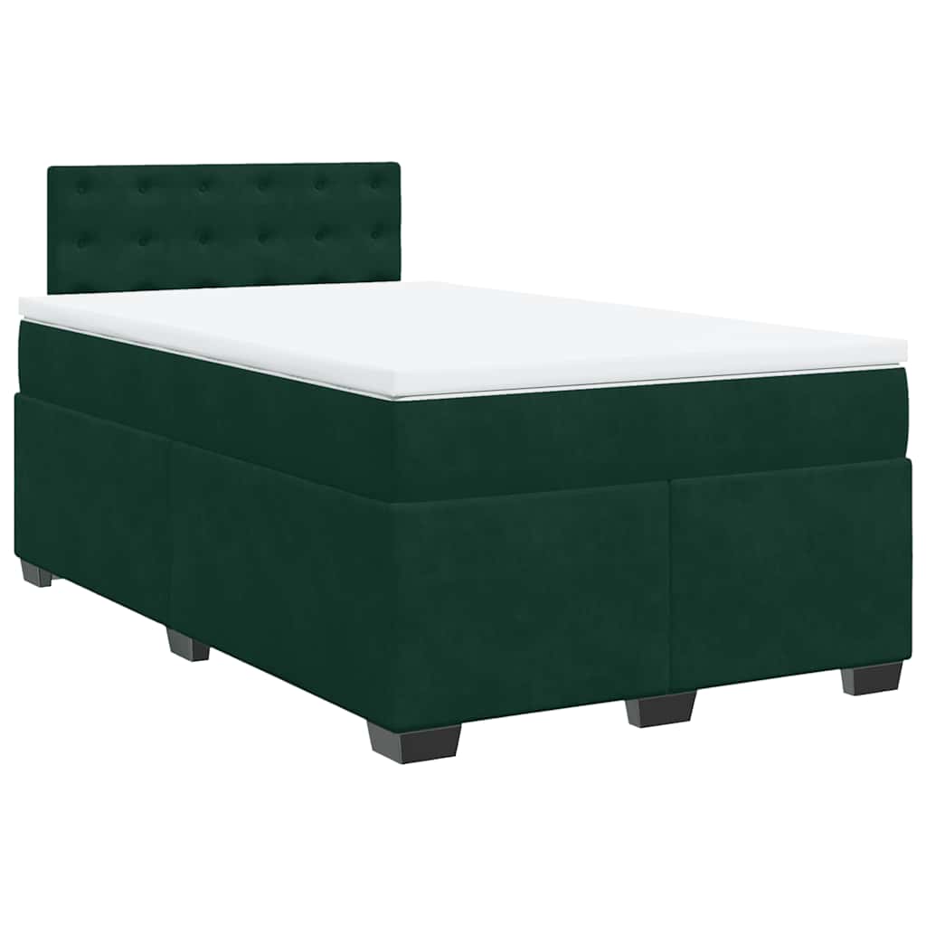 Sommier à lattes de lit et matelas Vert foncé 120x200cm Velours - XIOS