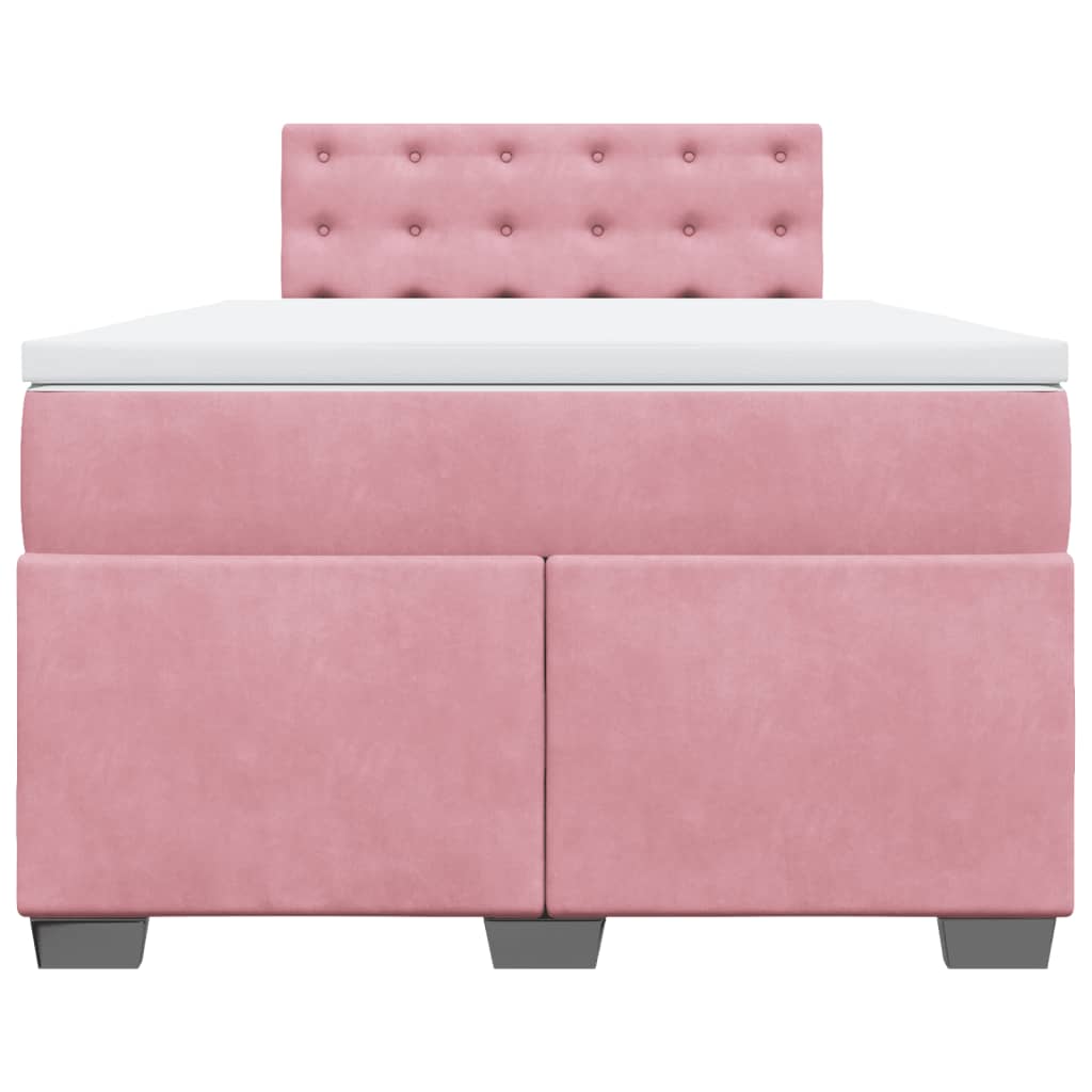 Sommier à lattes de lit avec matelas Rose 120x200 cm Velours - XIOS