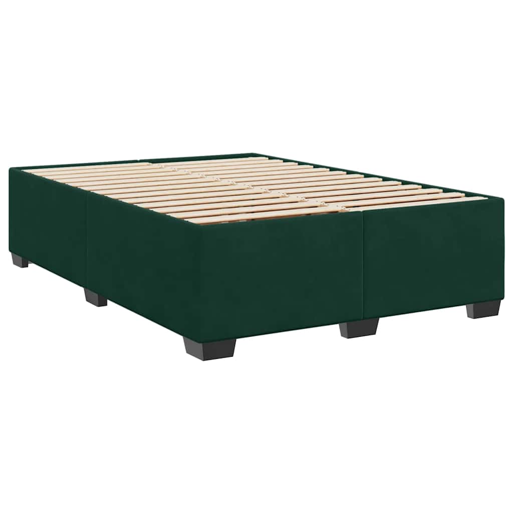 Sommier à lattes de lit et matelas Vert foncé 140x190cm Velours - XIOS