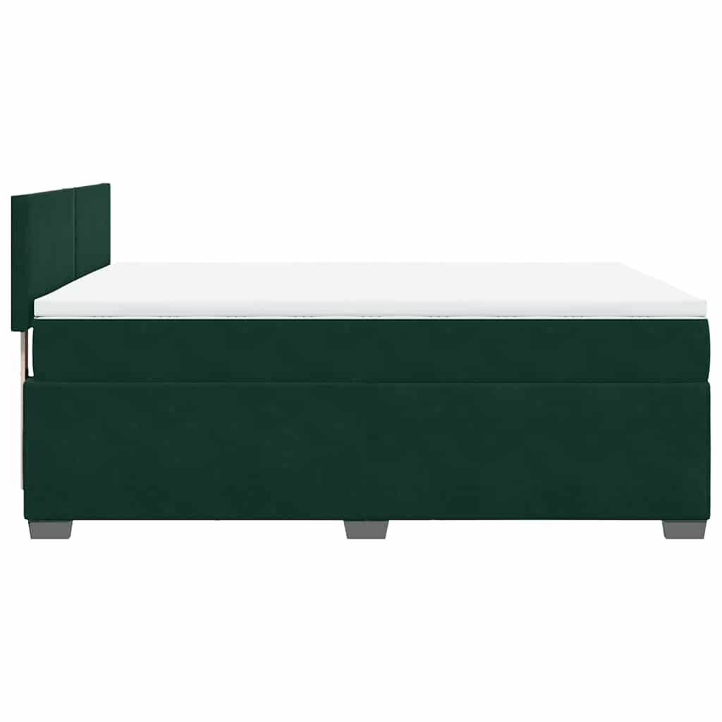 Sommier à lattes de lit et matelas Vert foncé 140x190cm Velours - XIOS