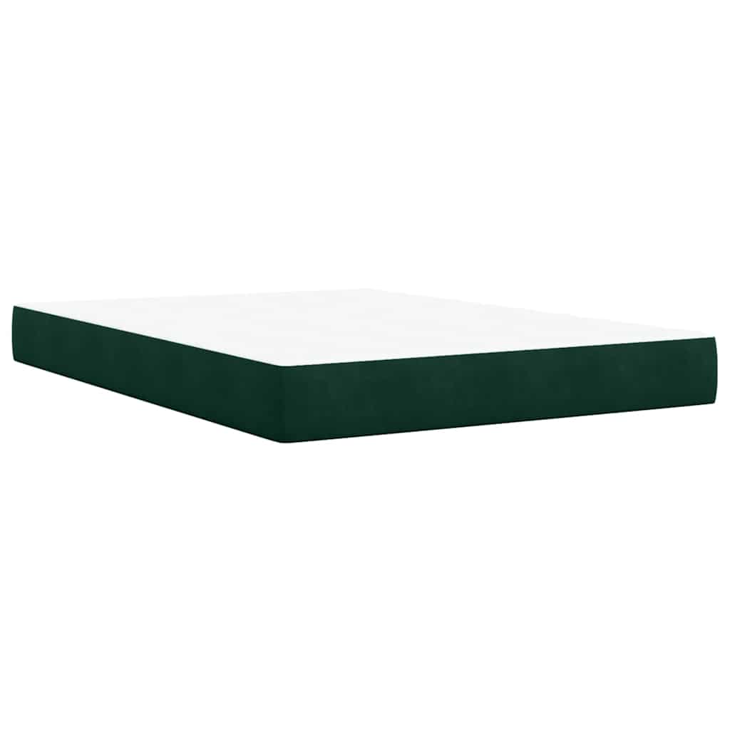 Sommier à lattes de lit et matelas Vert foncé 140x190cm Velours - XIOS