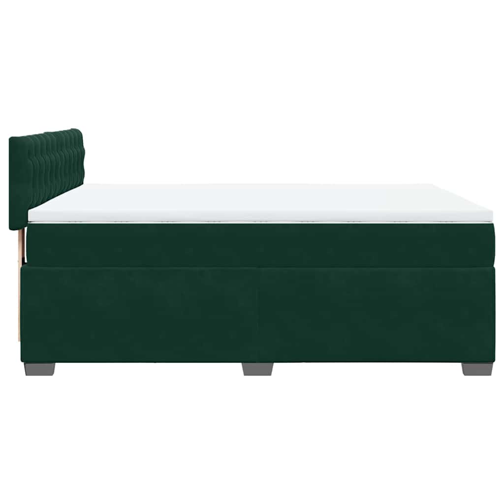 Sommier à lattes de lit et matelas Vert foncé 140x190cm Velours - XIOS