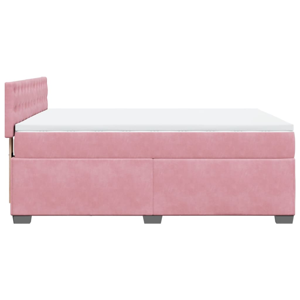 Sommier à lattes de lit avec matelas Rose 140x190 cm Velours - XIOS
