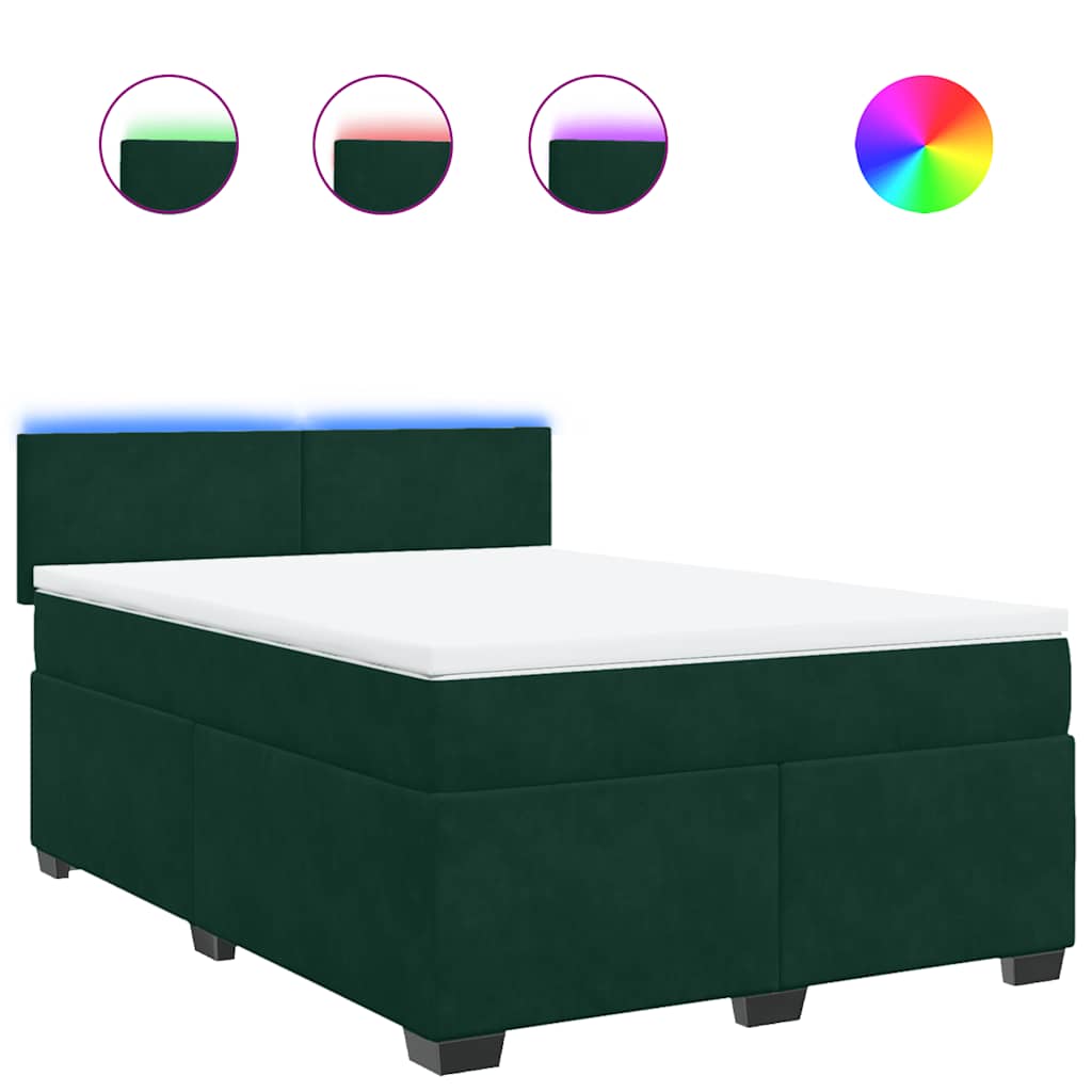 Sommier à lattes de lit et matelas Vert foncé 140x200cm Velours - XIOS