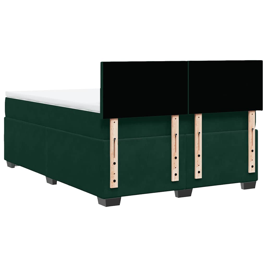 Sommier à lattes de lit et matelas Vert foncé 140x200cm Velours - XIOS