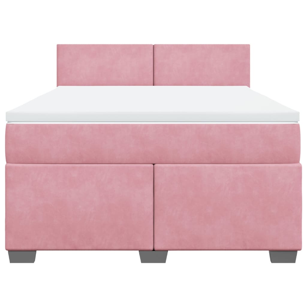 Sommier à lattes de lit avec matelas Rose 140x200 cm Velours - XIOS