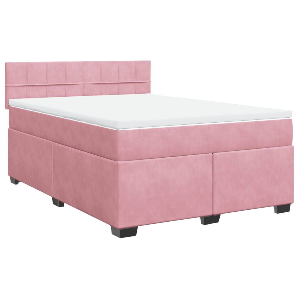 Sommier à lattes de lit avec matelas Rose 140x200 cm Velours - XIOS