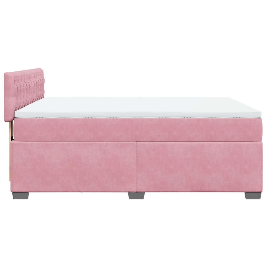 Sommier à lattes de lit avec matelas Rose 140x200 cm Velours - XIOS