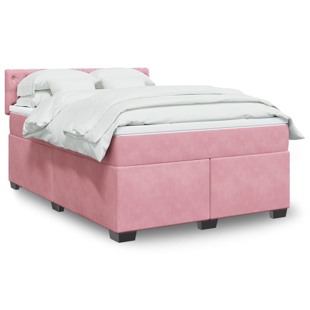 Sommier à lattes de lit avec matelas Rose 140x200 cm Velours - XIOS