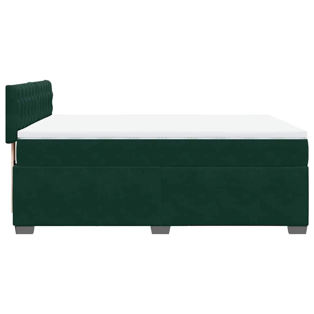 Sommier à lattes de lit et matelas Vert foncé 160x200cm Velours - XIOS