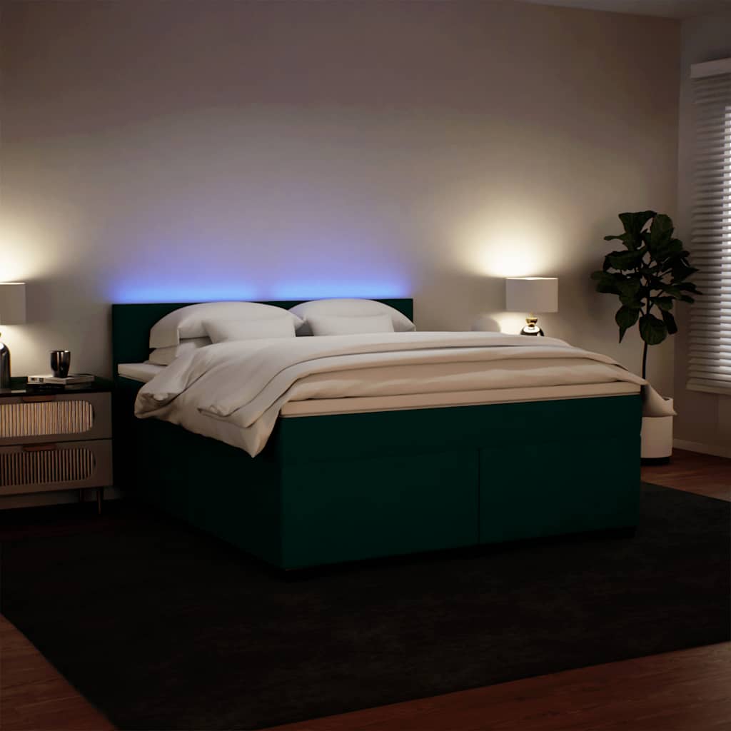 Sommier à lattes de lit et matelas Vert foncé 180x200cm Velours - XIOS