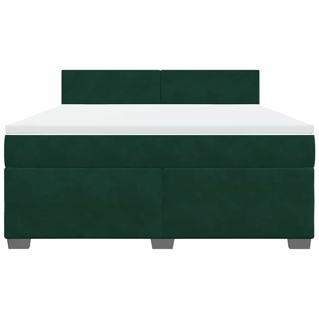 Sommier à lattes de lit et matelas Vert foncé 180x200cm Velours - XIOS