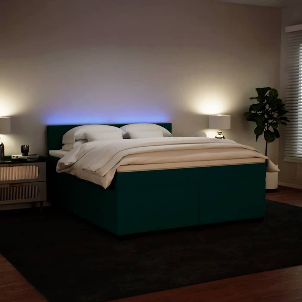 Sommier à lattes de lit et matelas Vert foncé 180x200cm Velours - XIOS