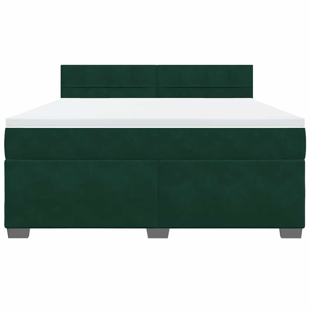Sommier à lattes de lit et matelas Vert foncé 180x200cm Velours - XIOS