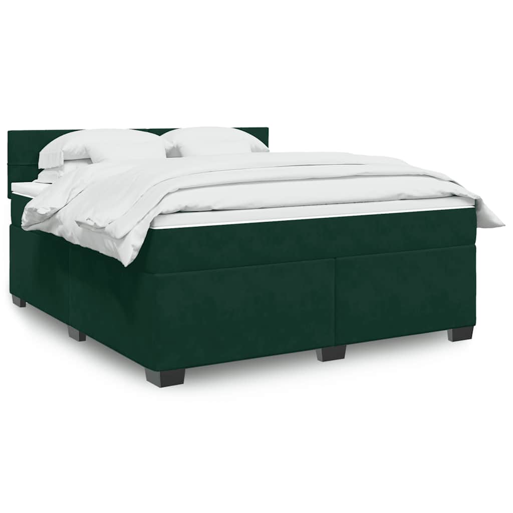 Sommier à lattes de lit et matelas Vert foncé 180x200cm Velours - XIOS