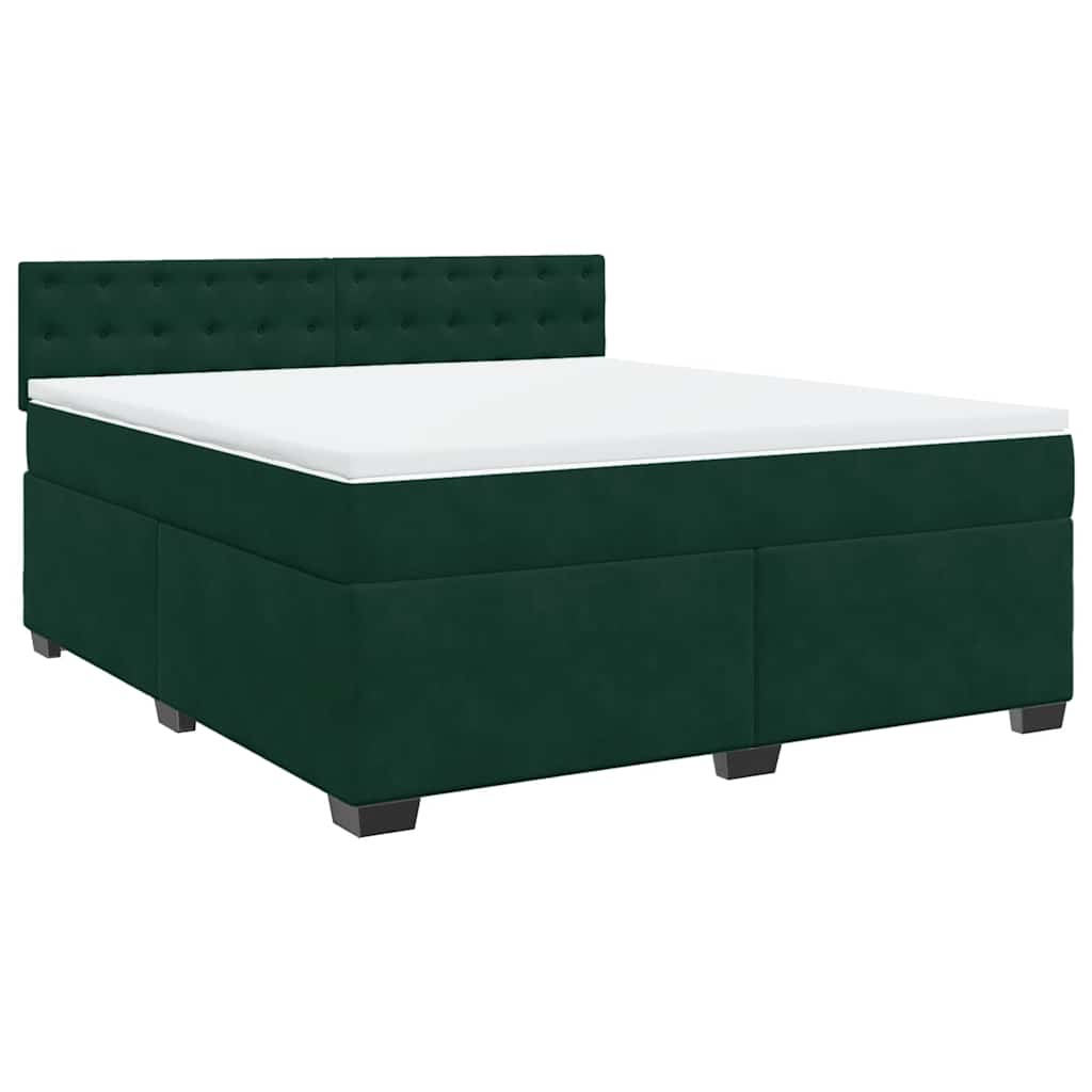 Sommier à lattes de lit et matelas Vert foncé 180x200cm Velours - XIOS