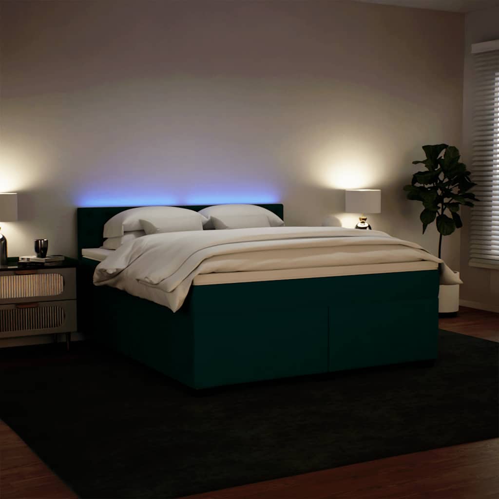 Sommier à lattes de lit et matelas Vert foncé 180x200cm Velours - XIOS
