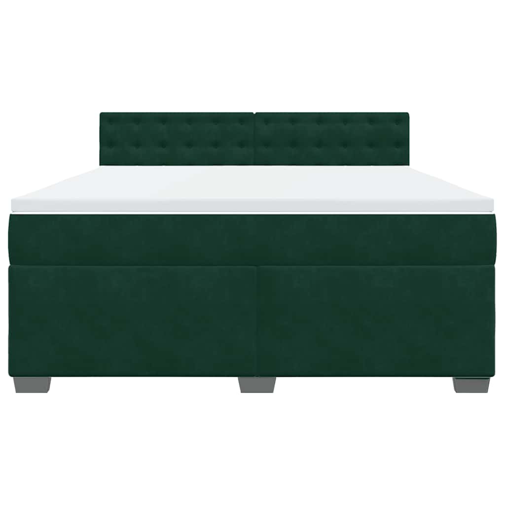 Sommier à lattes de lit et matelas Vert foncé 180x200cm Velours - XIOS