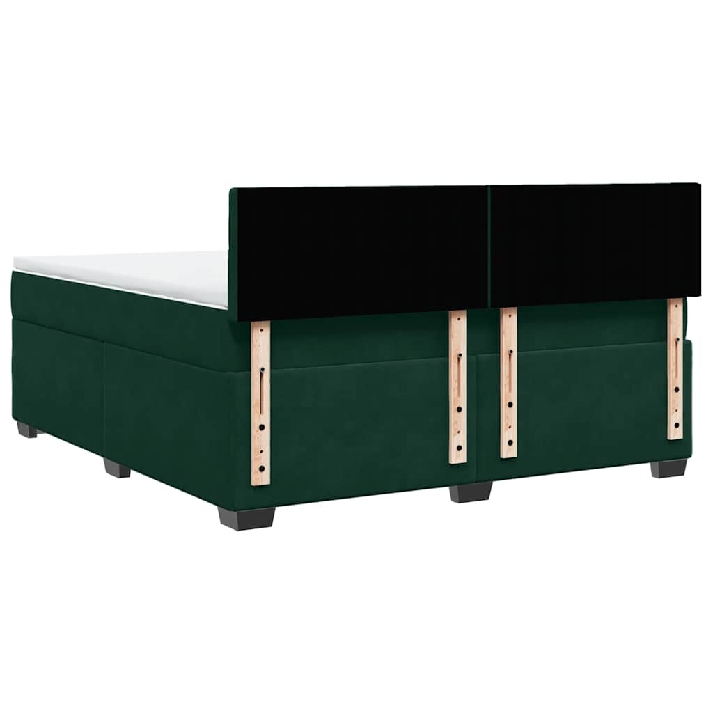 Sommier à lattes de lit et matelas Vert foncé 180x200cm Velours - XIOS