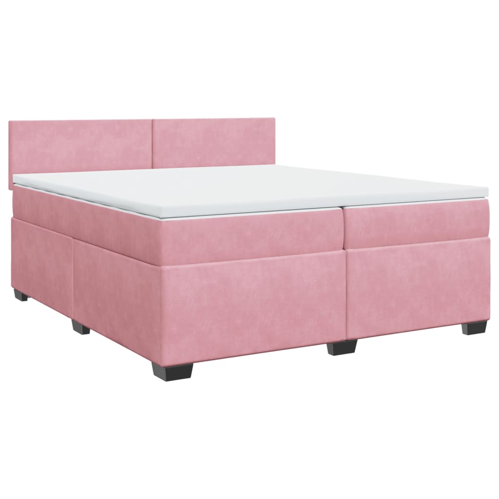 Sommier à lattes de lit avec matelas Rose 200x200 cm Velours - XIOS