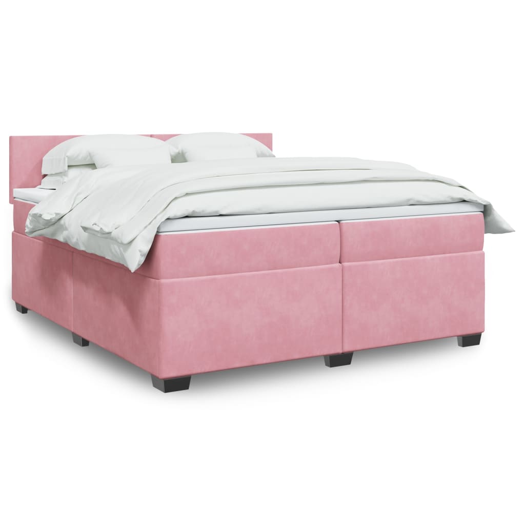Sommier à lattes de lit avec matelas Rose 200x200 cm Velours - XIOS