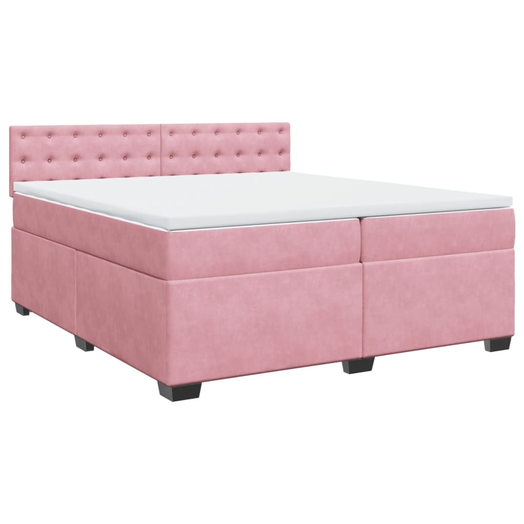 Sommier à lattes de lit avec matelas Rose 200x200 cm Velours - XIOS
