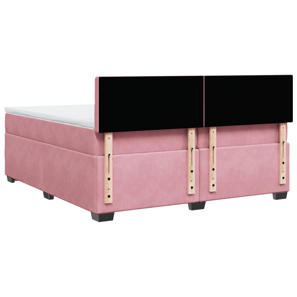 Sommier à lattes de lit avec matelas Rose 200x200 cm Velours - XIOS