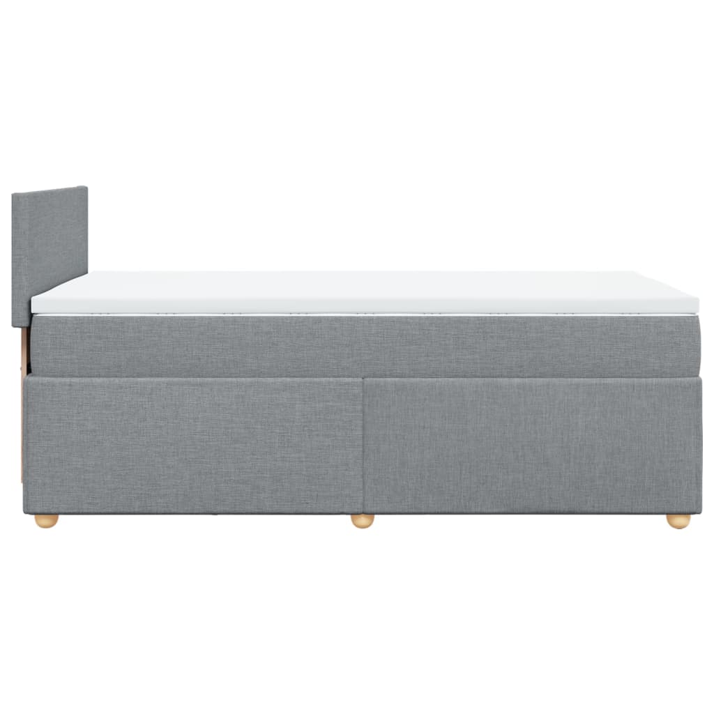 Sommier à lattes de lit avec matelas gris clair 80x200 cm tissu - XIOS