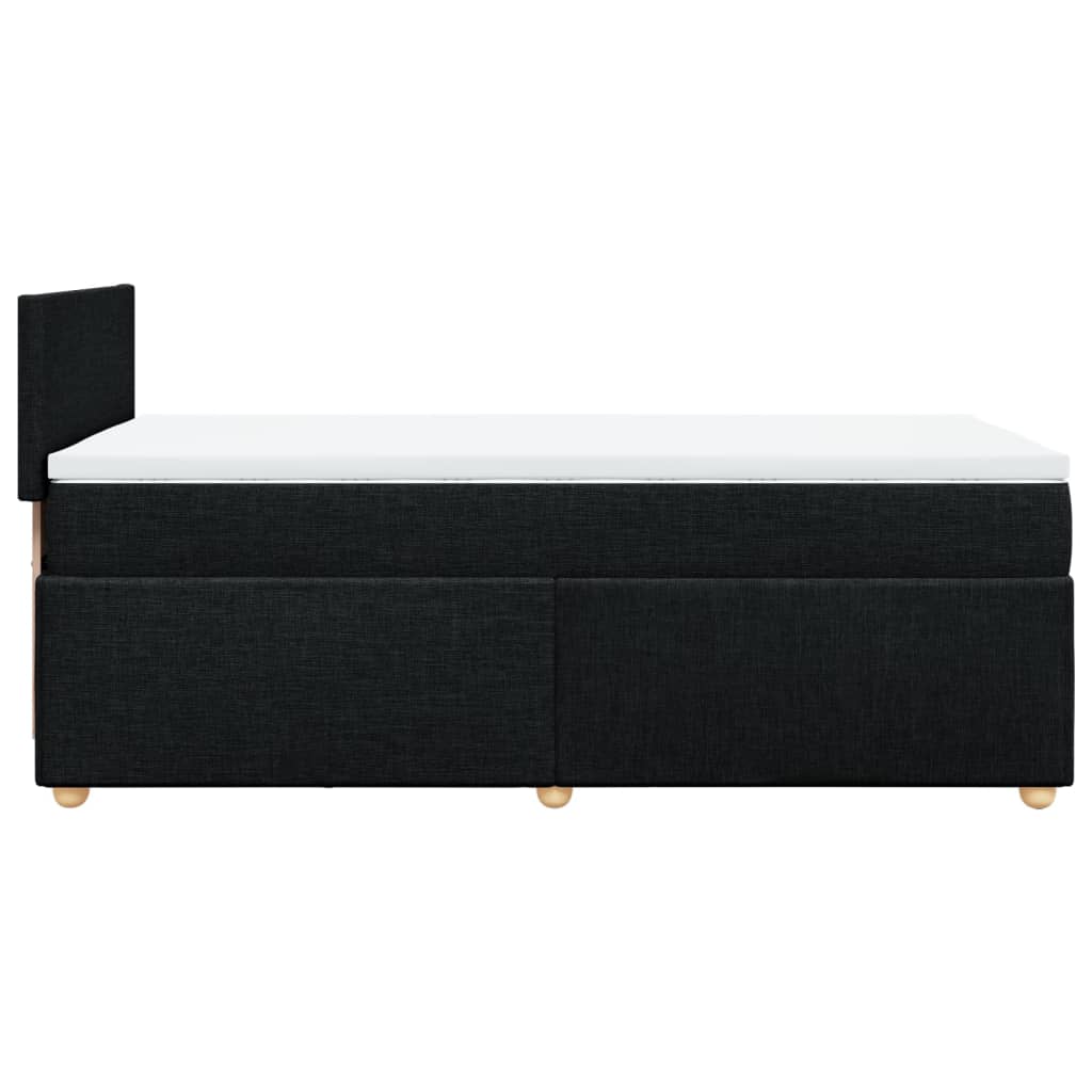 Sommier à lattes de lit et matelas Noir 80x200 cm Tissu - XIOS