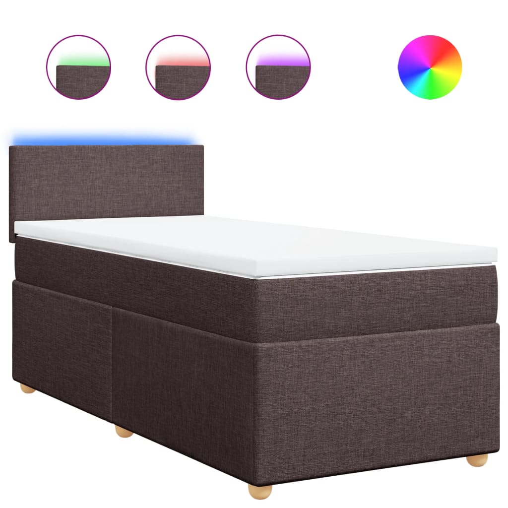 Sommier à lattes de lit avec matelas Marron foncé 80x200 cm - XIOS