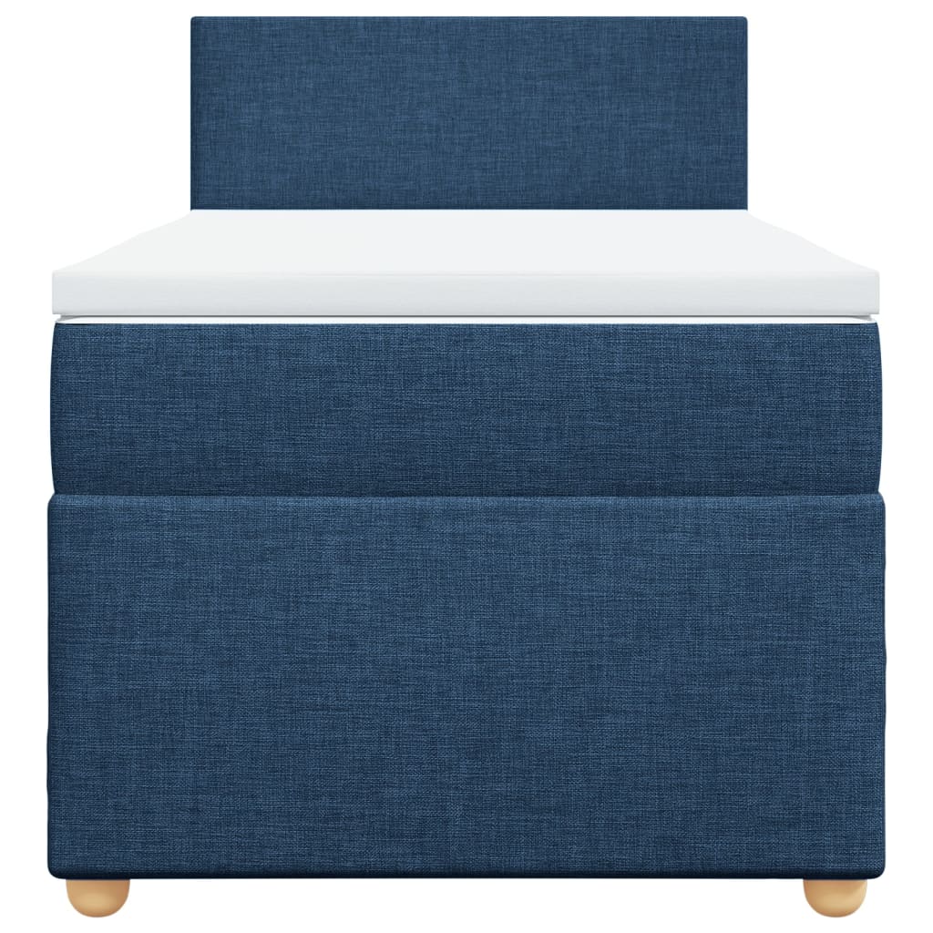 Sommier à lattes de lit avec matelas Bleu 80x200 cm Tissu