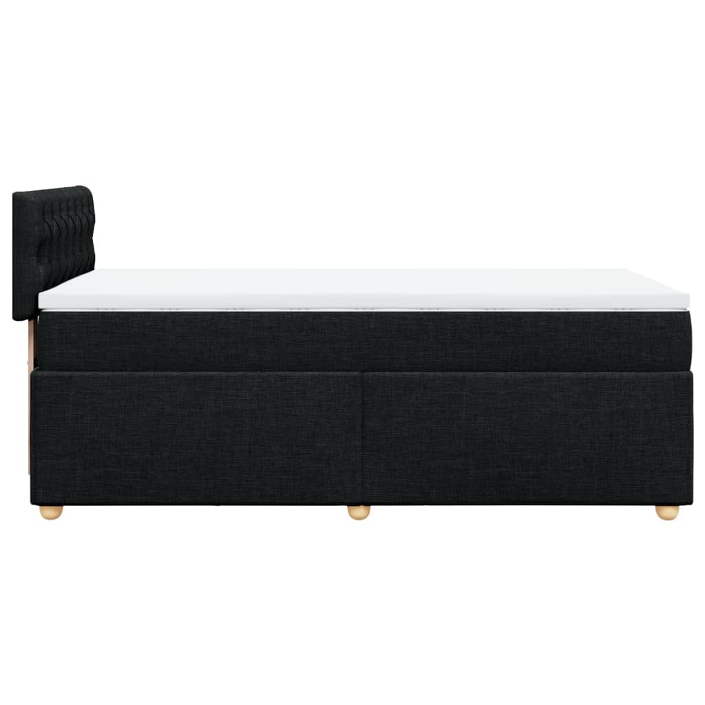 Sommier à lattes de lit et matelas Noir 80x200 cm Tissu - XIOS
