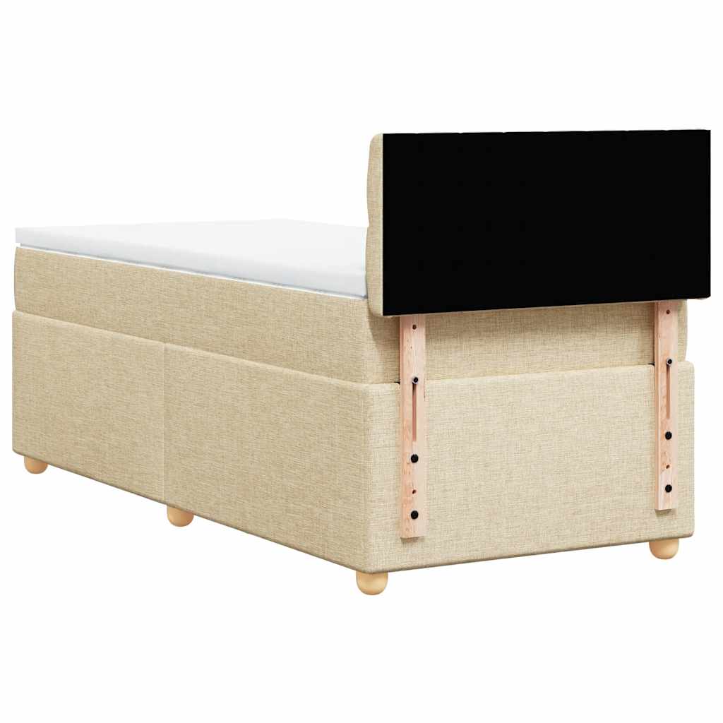 Sommier à lattes de lit avec matelas Crème 80x200 cm Tissu - XIOS