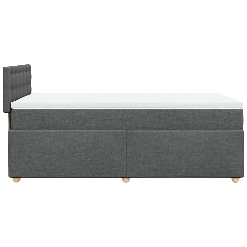 Sommier à lattes de lit avec matelas Gris foncé 80x200 cm Tissu - XIOS