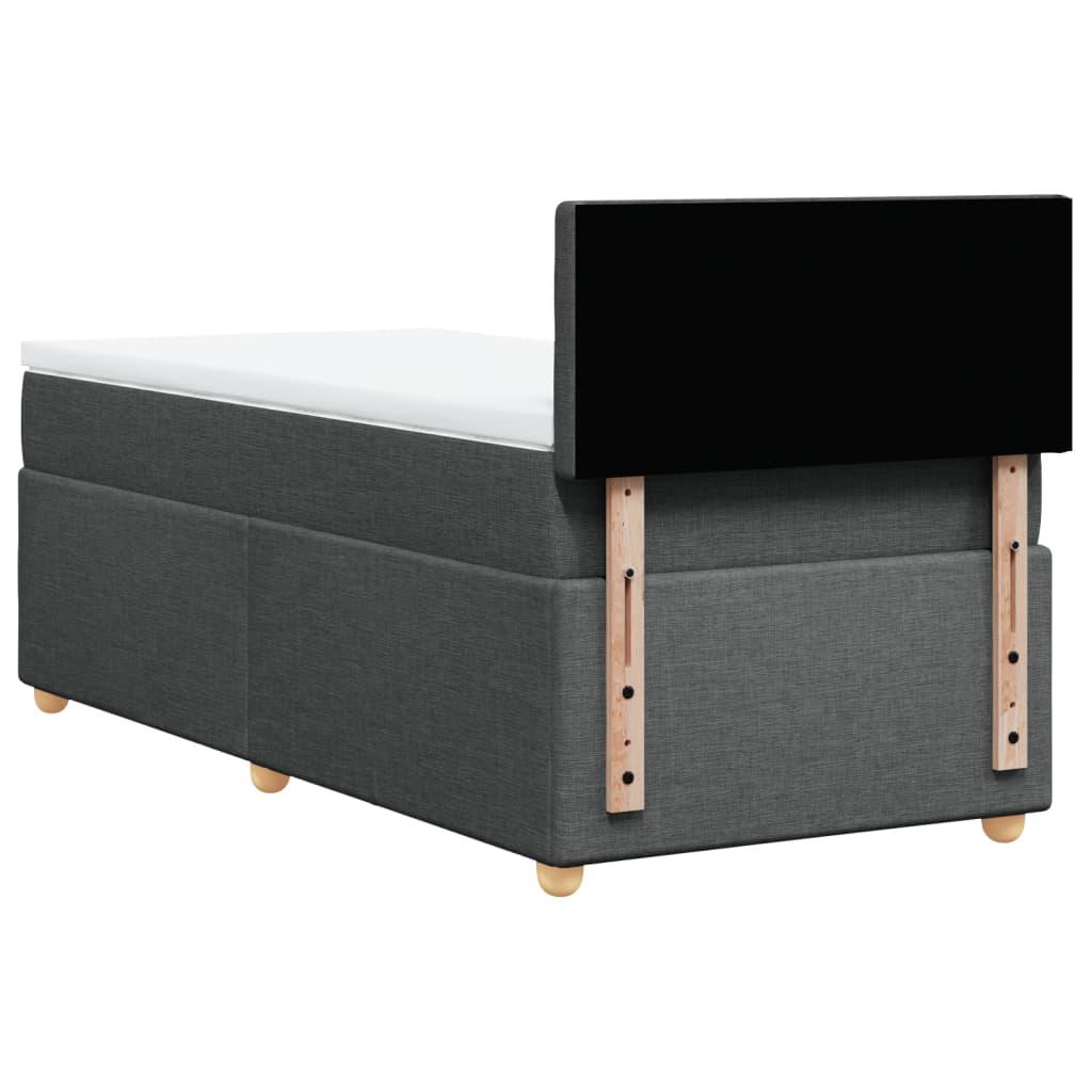 Sommier à lattes de lit avec matelas Gris foncé 80x200 cm Tissu - XIOS