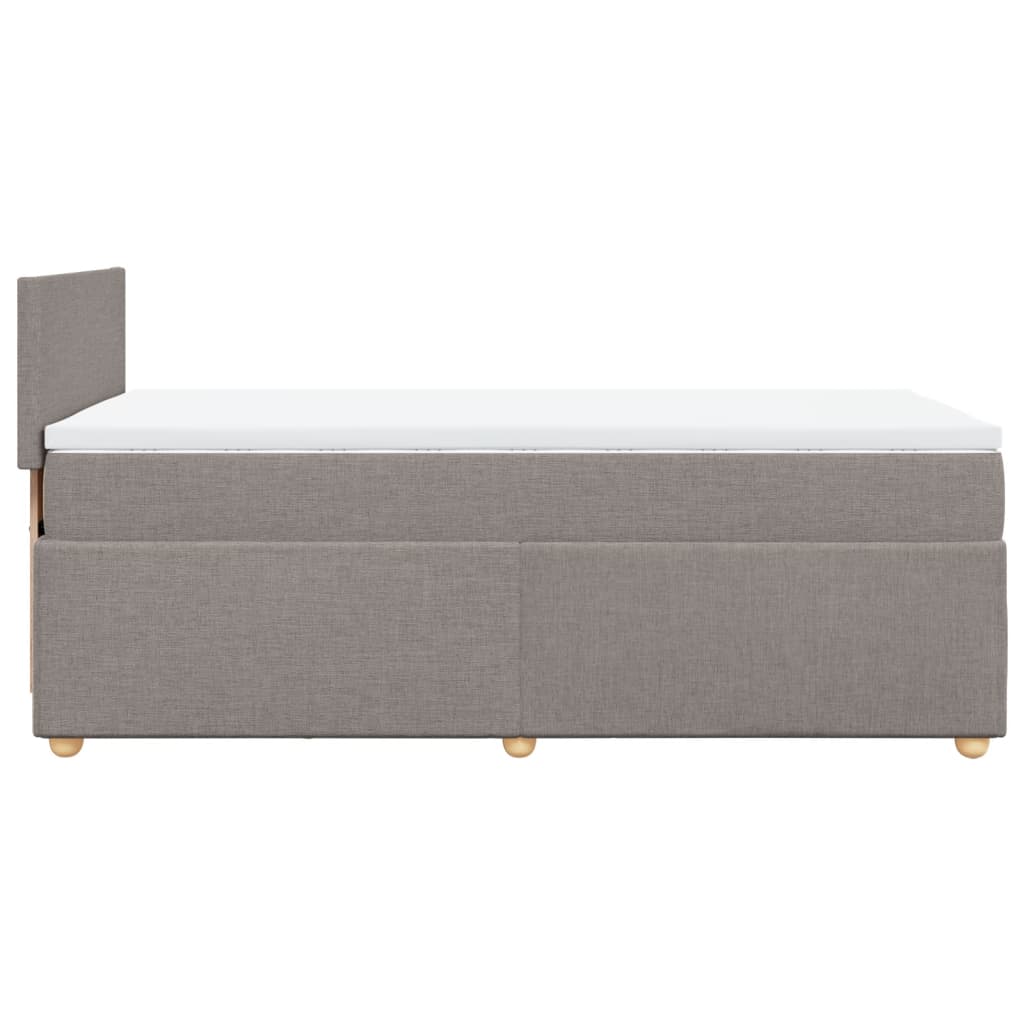 Sommier à lattes de lit avec matelas Taupe 90x190 cm Tissu - XIOS