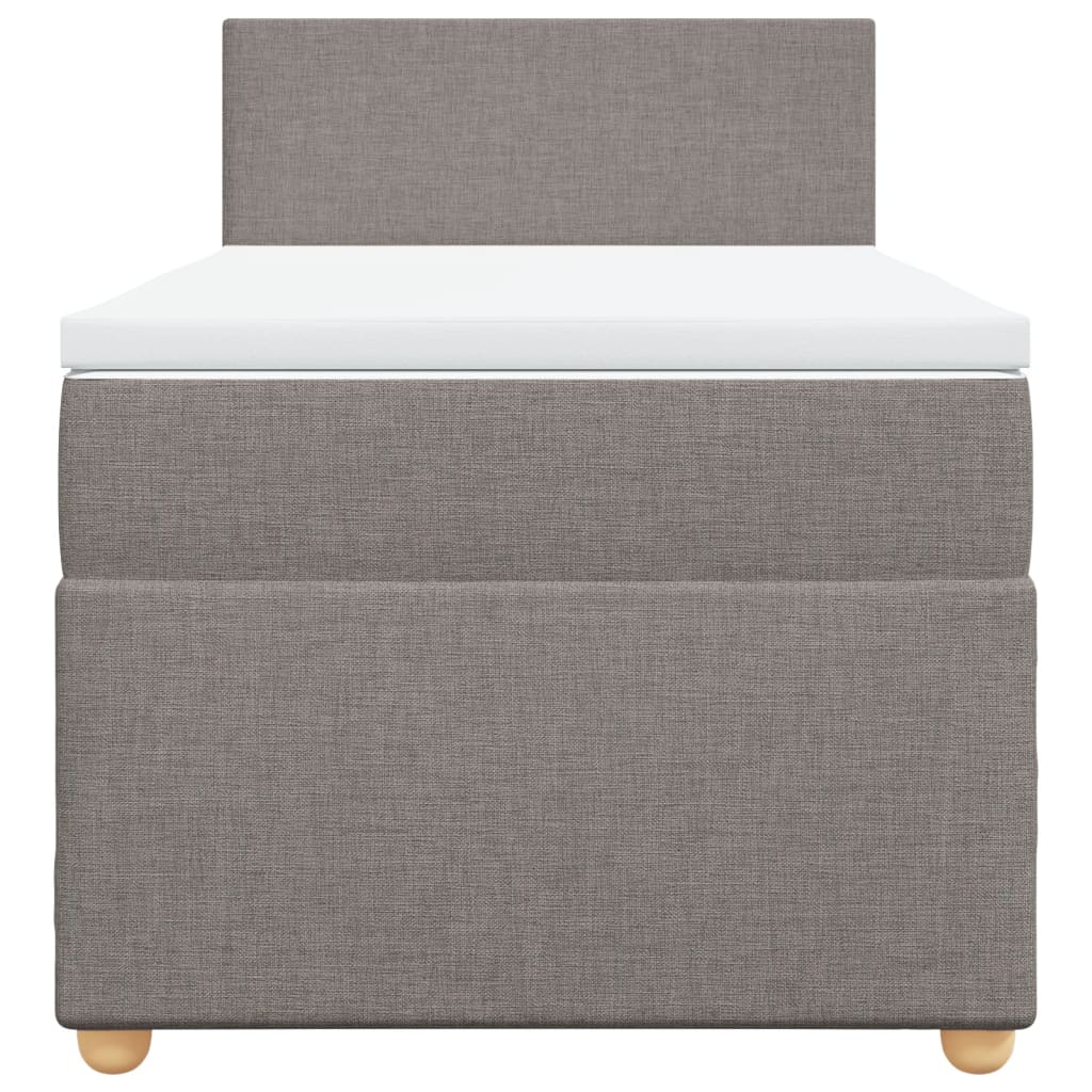 Sommier à lattes de lit avec matelas Taupe 90x200 cm Tissu - XIOS