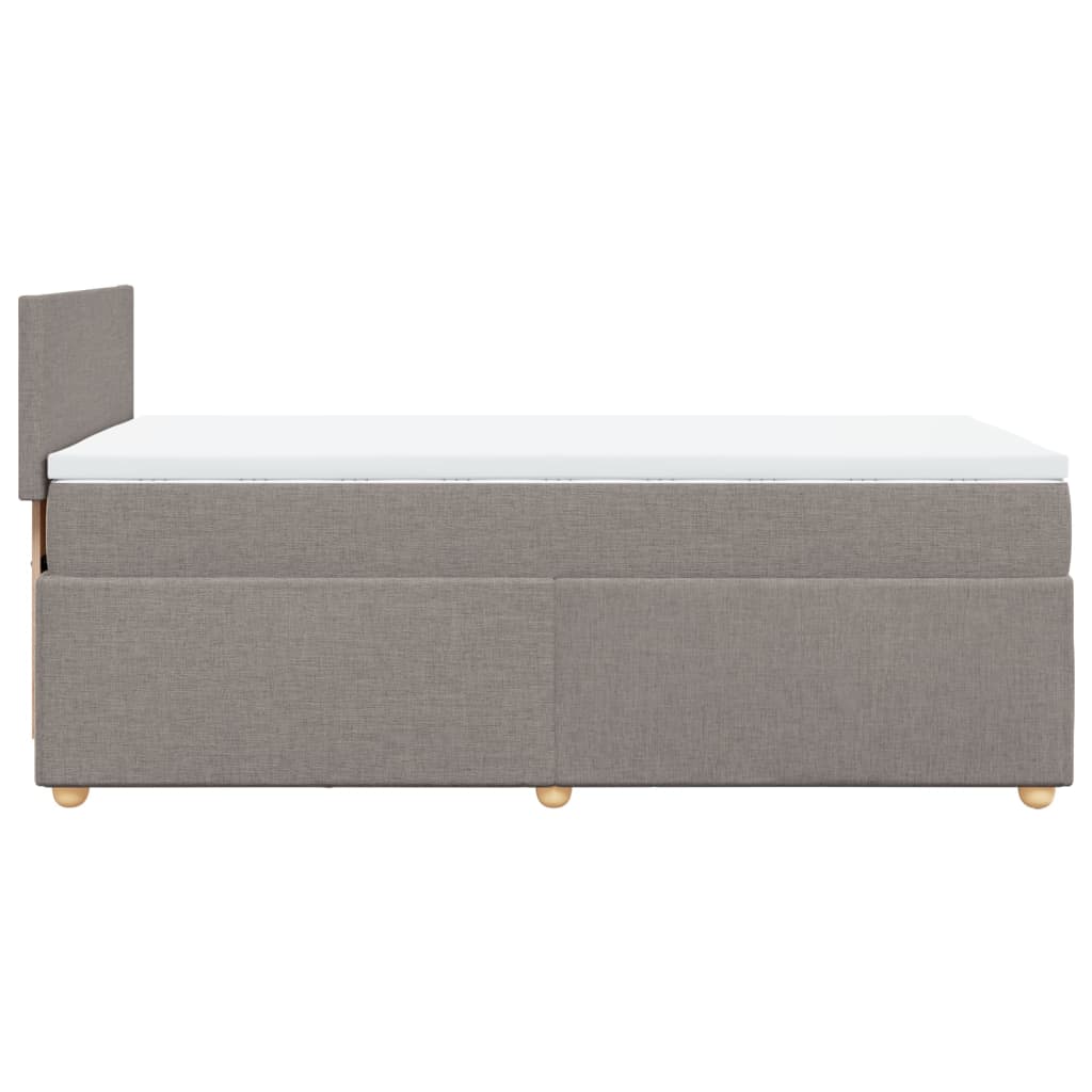 Sommier à lattes de lit avec matelas Taupe 90x200 cm Tissu - XIOS